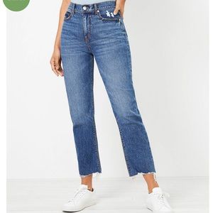 LOFT Curvy High Waist Straight Crop Jeans Size 29/8
